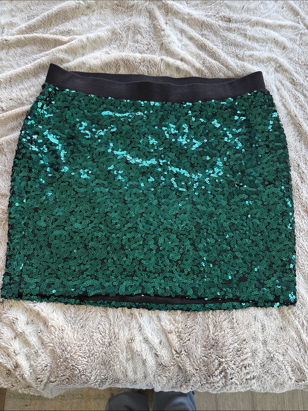 torrid Green Sequin Mini Skirt size 2 18 20